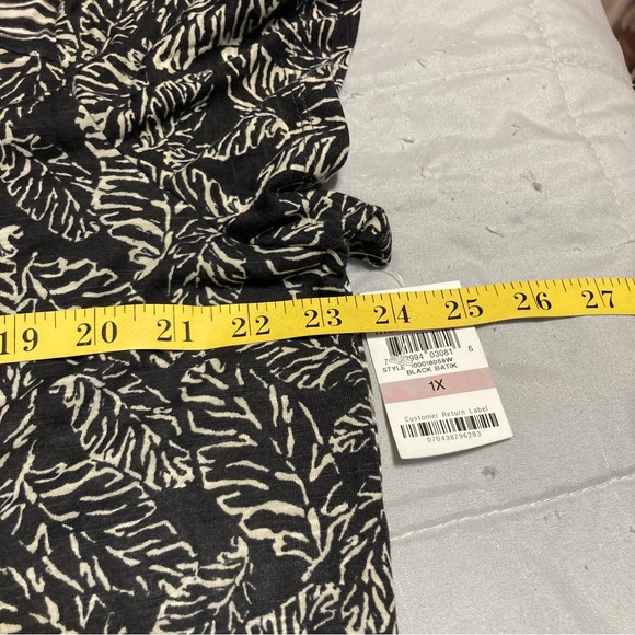 Bohemian Women's Plus Blouse Top Aztec Short Sleeve Tassels High Low Womens 1X - Picture 14 of 16